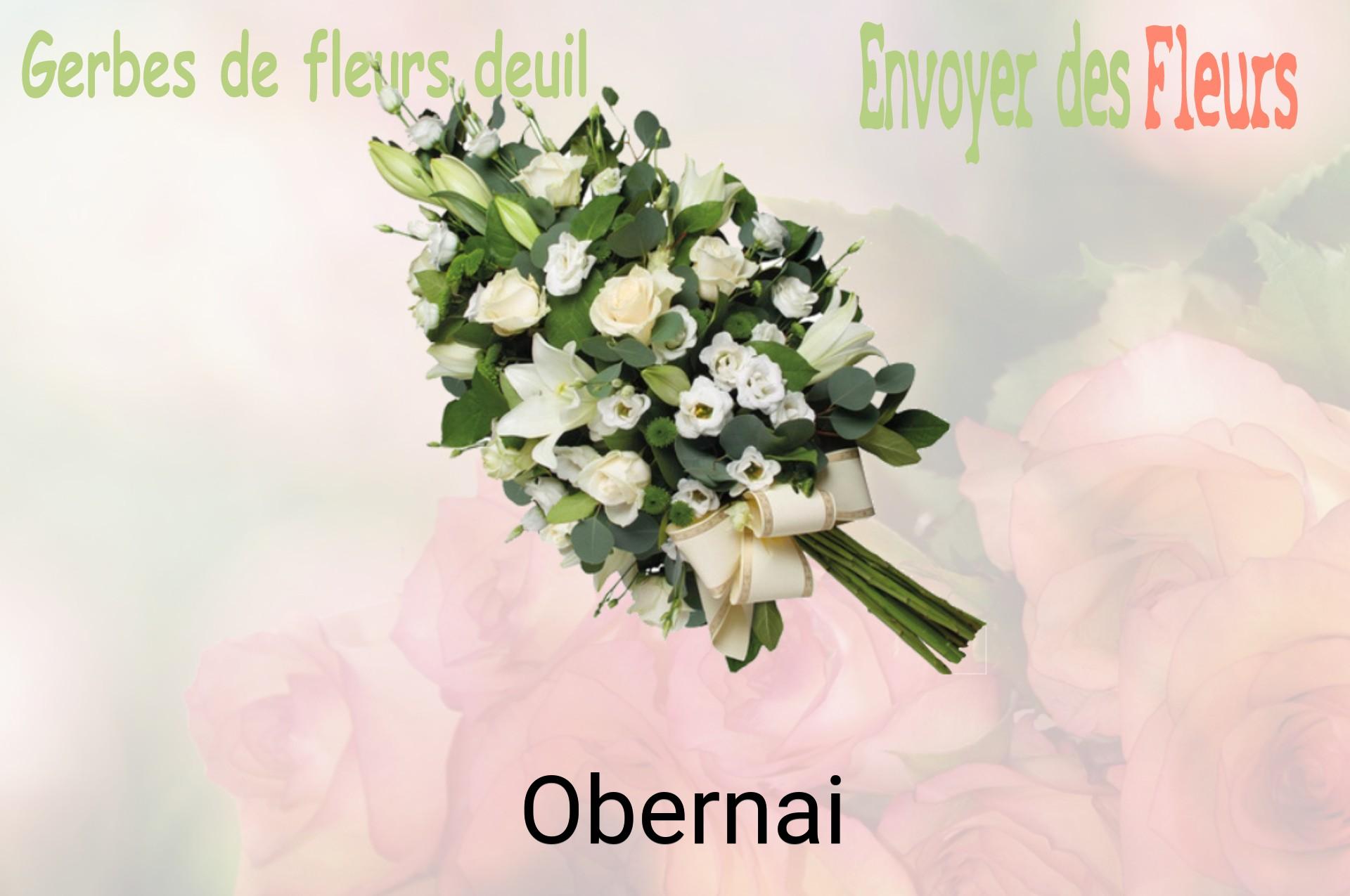 Gerbe de fleurs de deuil livrée à Obernai